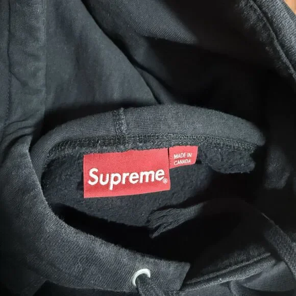 Supreme Men Water Arc Bubble Logo Hoodie Sweatshirt Black Medium Authentic